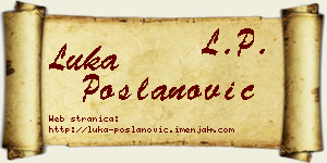 Luka Poslanović vizit kartica